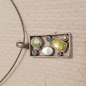 Lia Sophia mint cream mother of pearl necklace